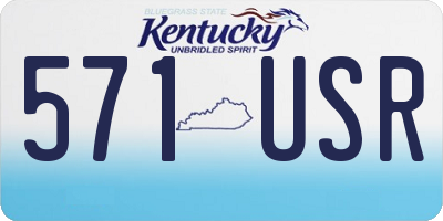 KY license plate 571USR