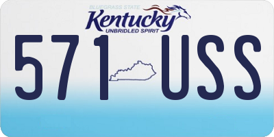 KY license plate 571USS