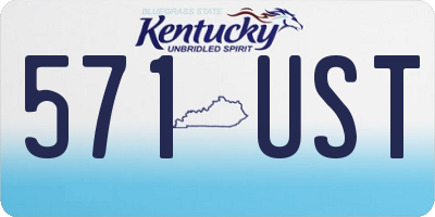 KY license plate 571UST