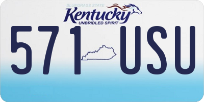 KY license plate 571USU