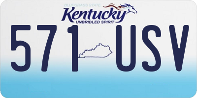 KY license plate 571USV