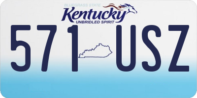 KY license plate 571USZ