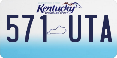 KY license plate 571UTA