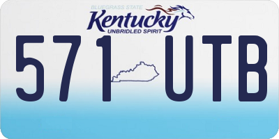 KY license plate 571UTB