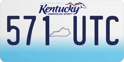 KY license plate 571UTC