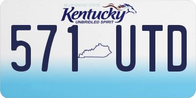 KY license plate 571UTD