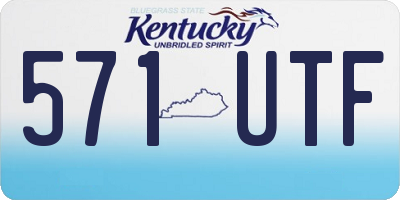 KY license plate 571UTF