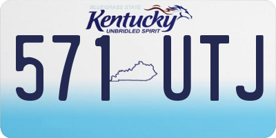 KY license plate 571UTJ