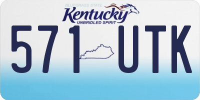 KY license plate 571UTK