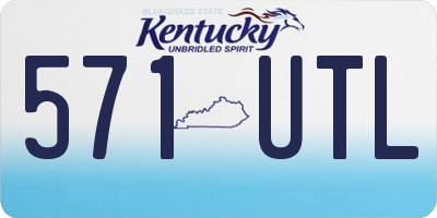 KY license plate 571UTL