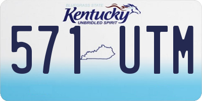 KY license plate 571UTM