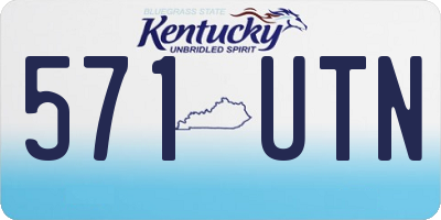 KY license plate 571UTN