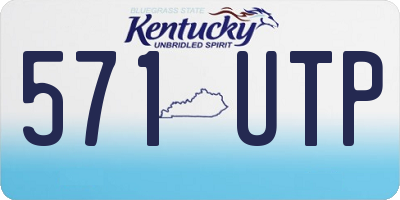 KY license plate 571UTP