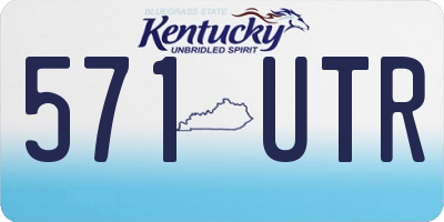 KY license plate 571UTR