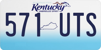 KY license plate 571UTS