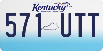 KY license plate 571UTT