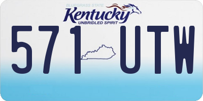 KY license plate 571UTW