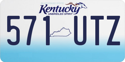 KY license plate 571UTZ