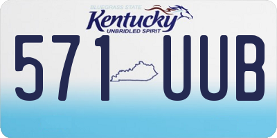 KY license plate 571UUB