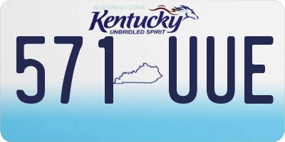 KY license plate 571UUE
