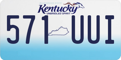 KY license plate 571UUI