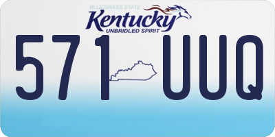 KY license plate 571UUQ