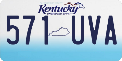 KY license plate 571UVA