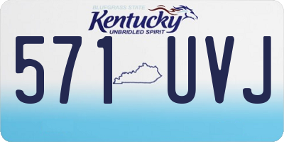 KY license plate 571UVJ