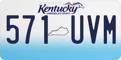 KY license plate 571UVM