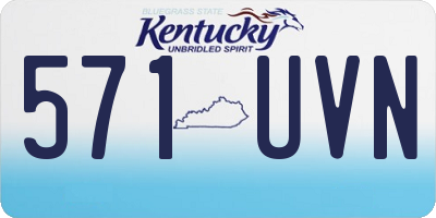 KY license plate 571UVN