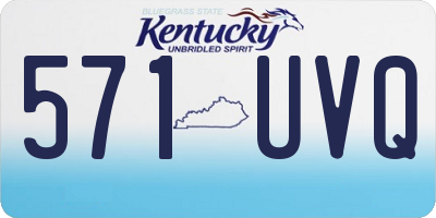 KY license plate 571UVQ