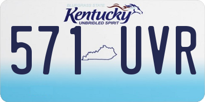 KY license plate 571UVR
