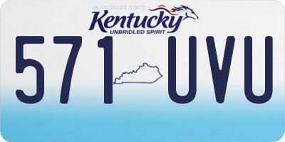 KY license plate 571UVU