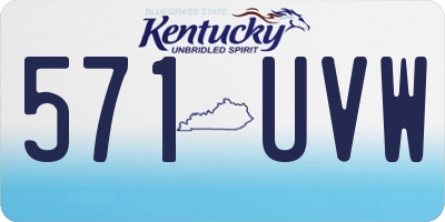 KY license plate 571UVW