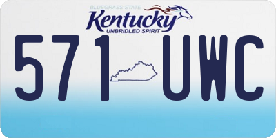 KY license plate 571UWC