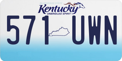 KY license plate 571UWN
