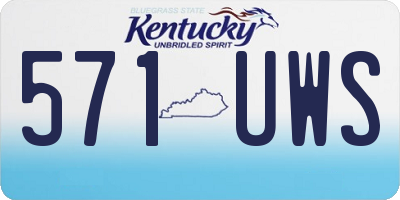 KY license plate 571UWS
