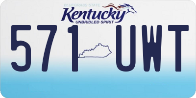 KY license plate 571UWT