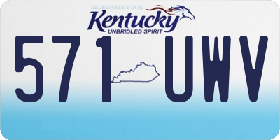 KY license plate 571UWV