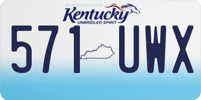 KY license plate 571UWX