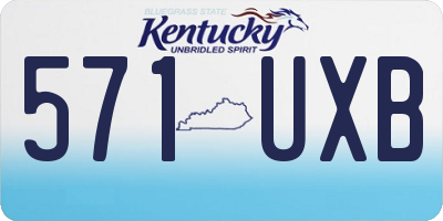 KY license plate 571UXB