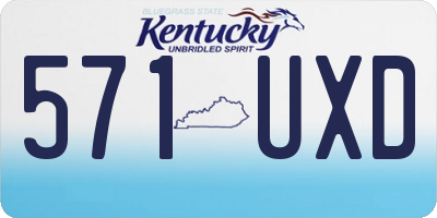 KY license plate 571UXD