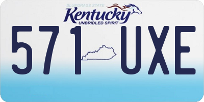 KY license plate 571UXE