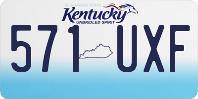 KY license plate 571UXF