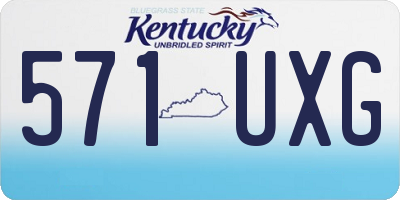 KY license plate 571UXG