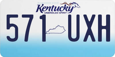 KY license plate 571UXH