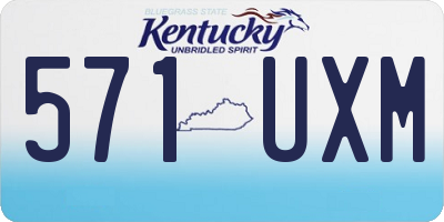 KY license plate 571UXM