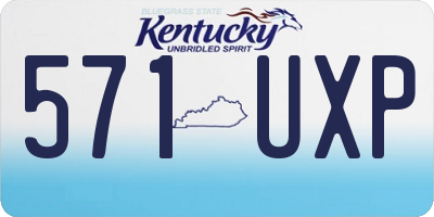 KY license plate 571UXP