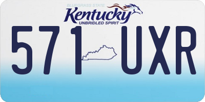 KY license plate 571UXR