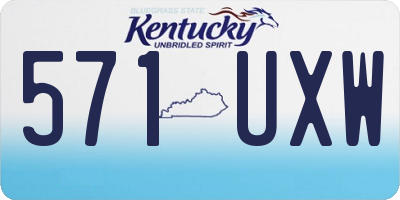 KY license plate 571UXW